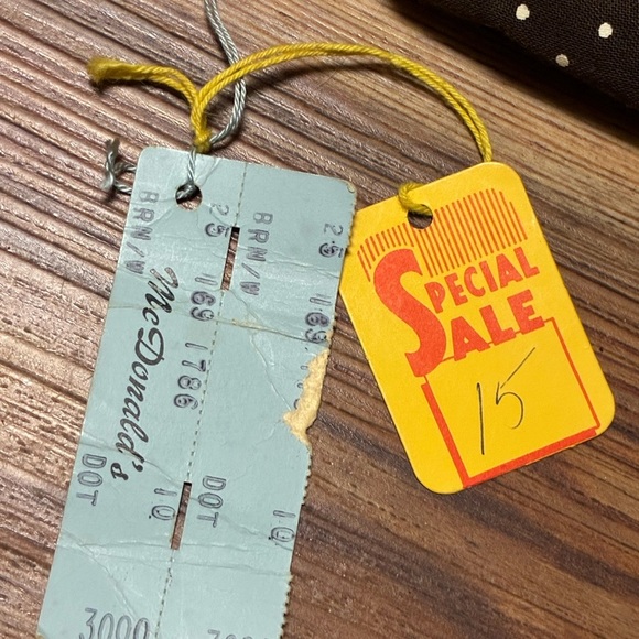 1970s M.G.M. Brown Polka Dot Halter Maxi Dress Prairie Embroidered Hem Sz 10 - Picture 4 of 16